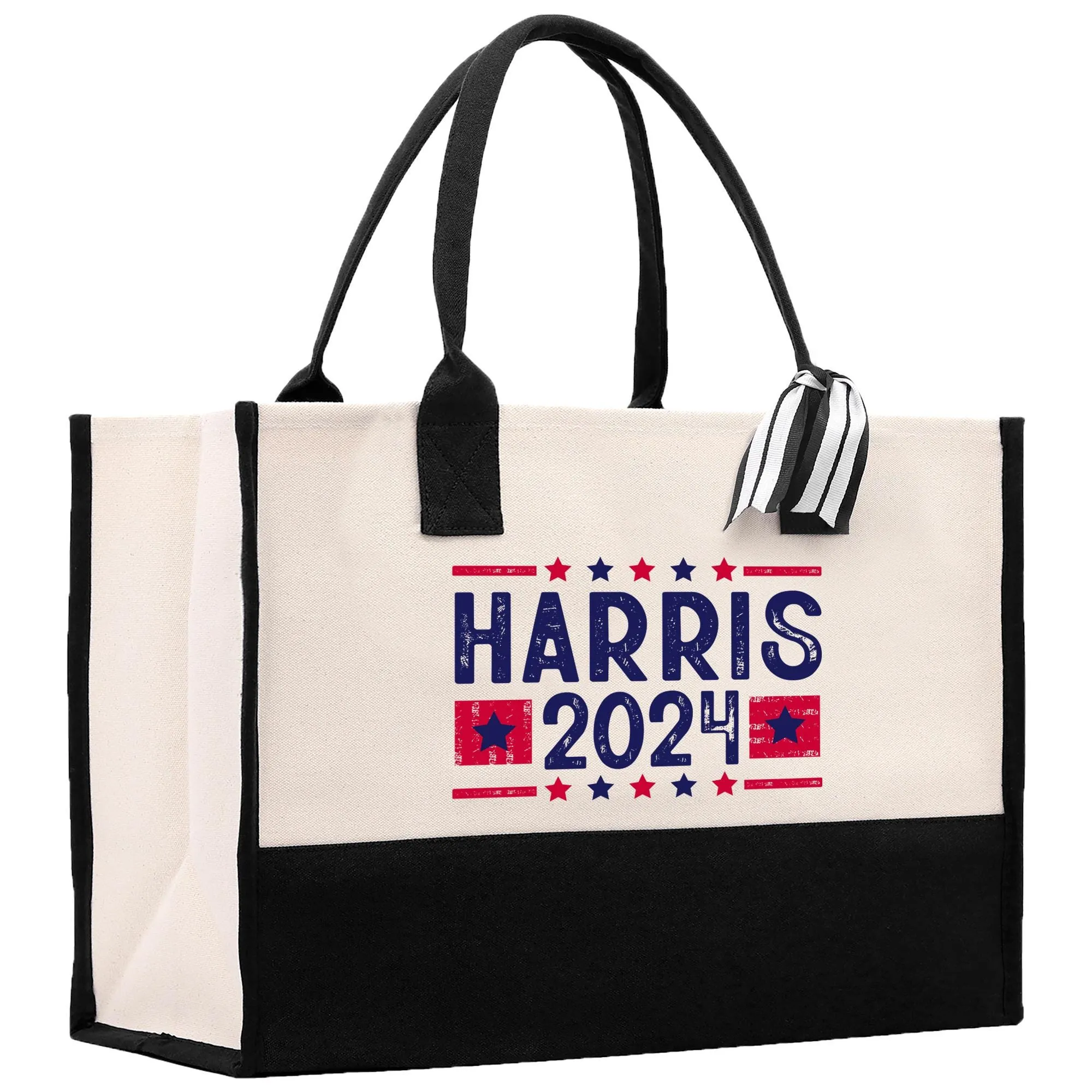 Kamala Harris 2024 Cotton Canvas Tote Bag Kamala Harris Supporter Bag Madam President Tote Gift for Harris Supporter (KHTB1003)