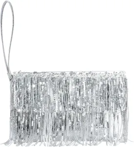 KUANG! Women Sparkling Glitter Evening Clutch Handbag Clutch Bag Sequin Tassels Purse Handbags for Party