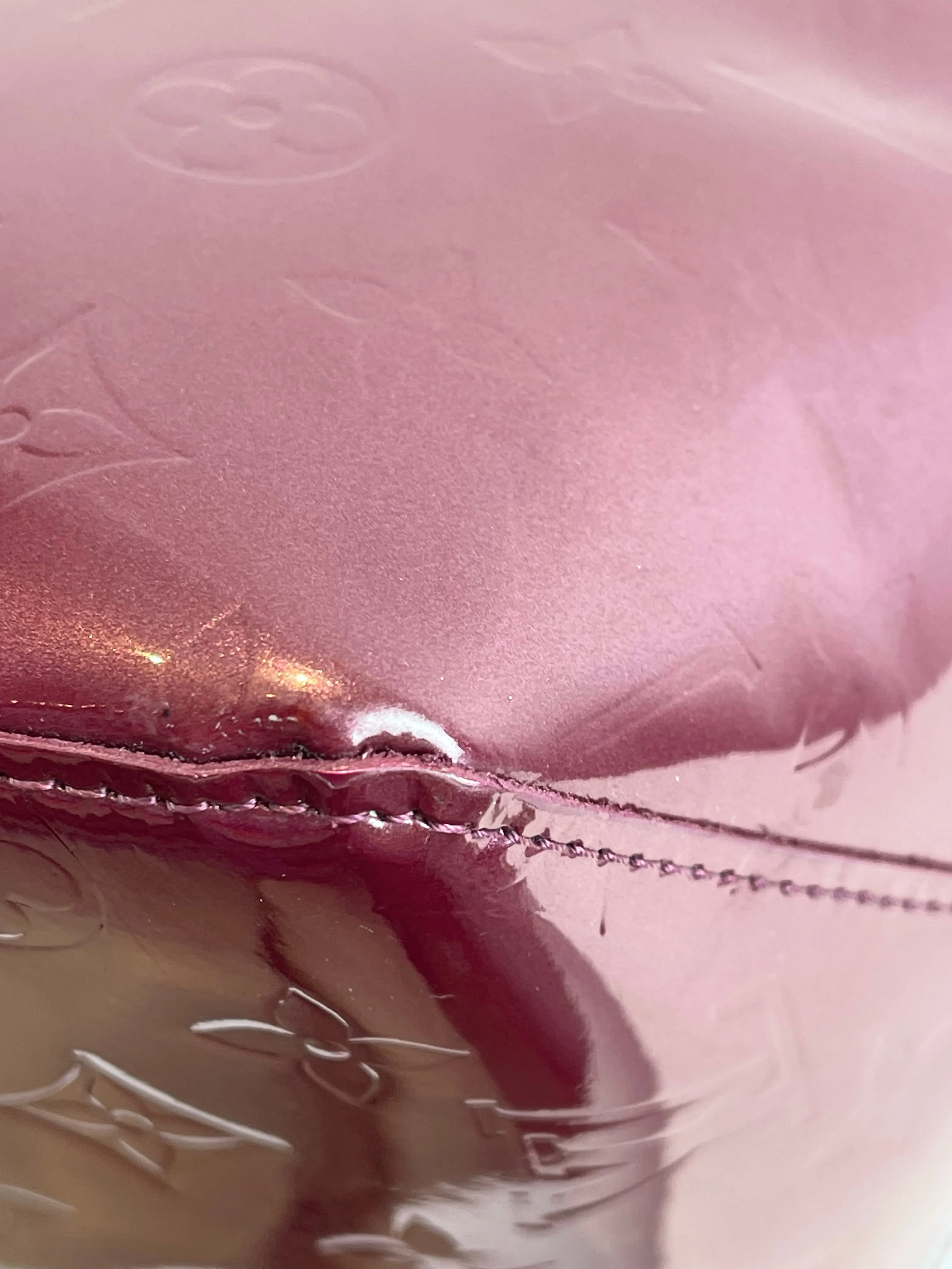 Louis Vuitton Burgundy Vernis Leather “Bellevue” Tote