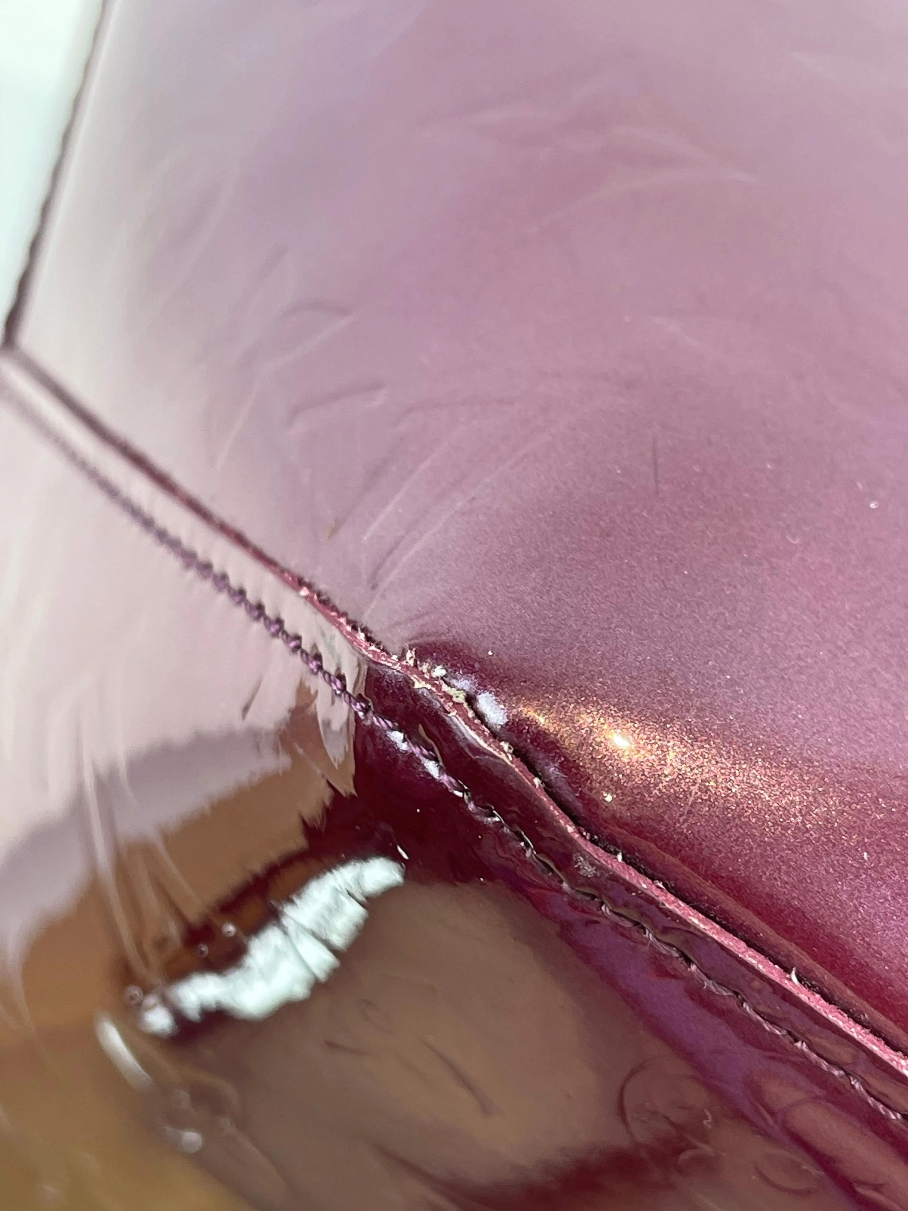 Louis Vuitton Burgundy Vernis Leather “Bellevue” Tote