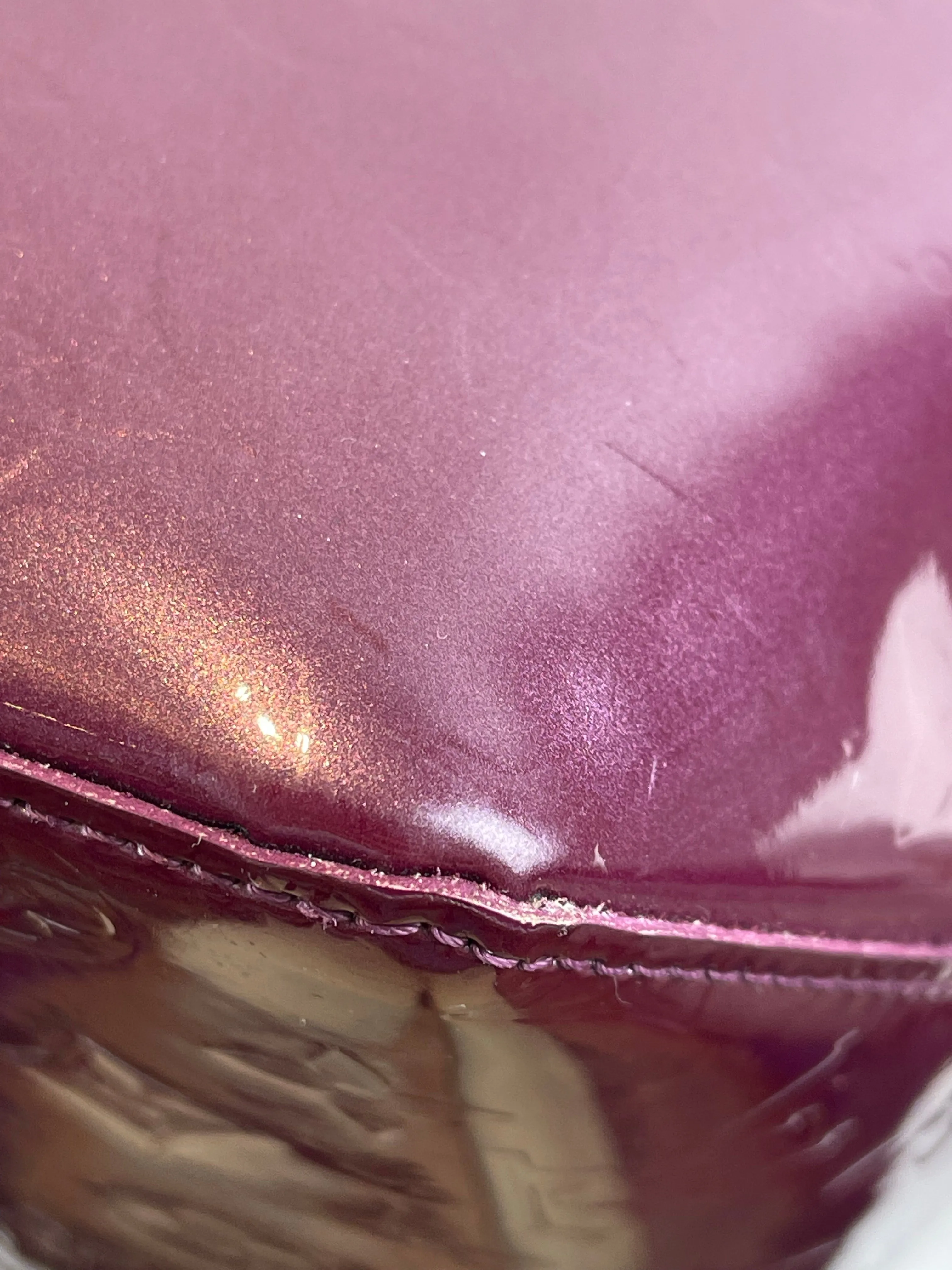 Louis Vuitton Burgundy Vernis Leather “Bellevue” Tote