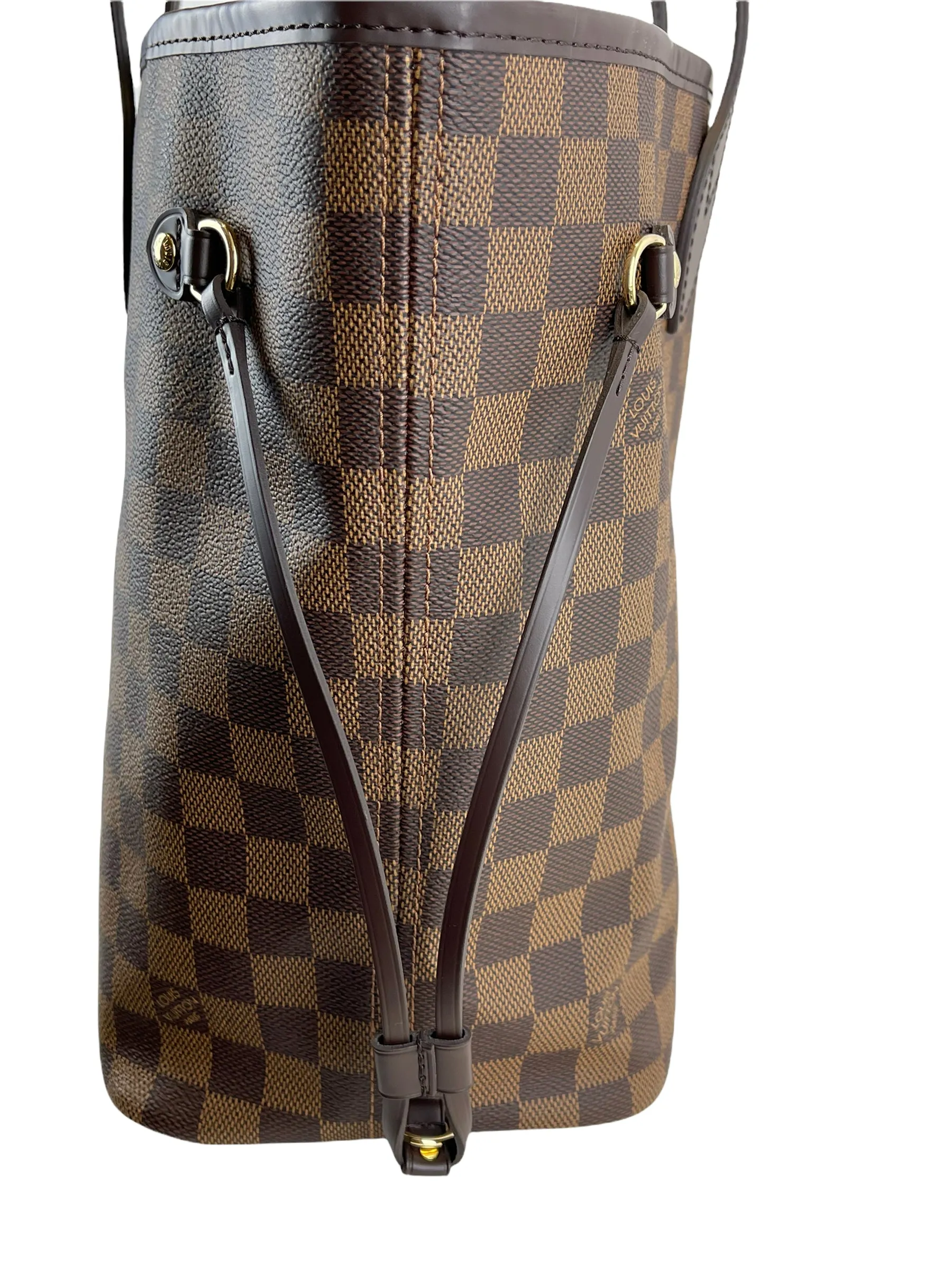 Louis Vuitton Damier Ebene Canvas Neverfull MM - Pink Lining