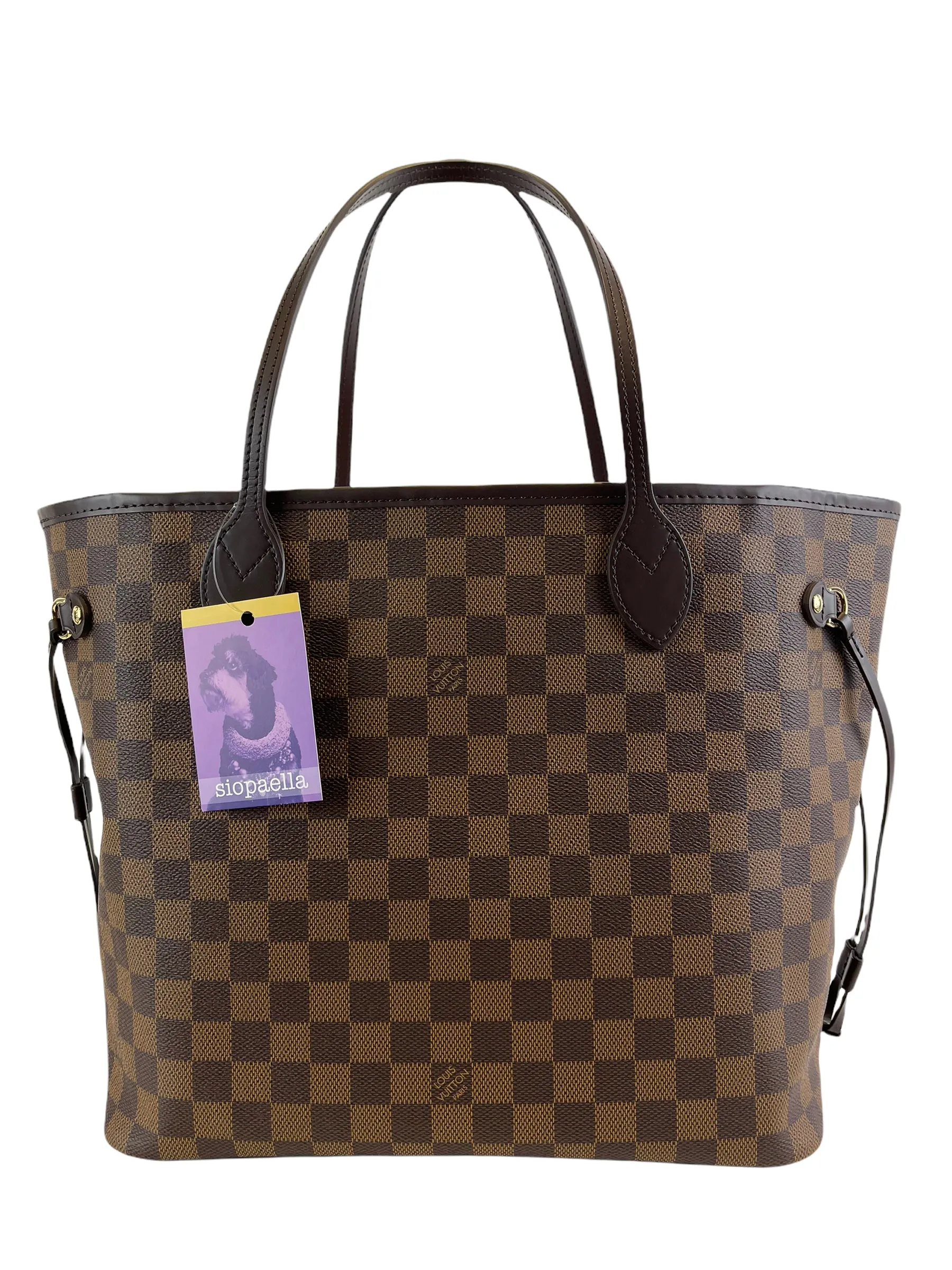 Louis Vuitton Damier Ebene Canvas Neverfull MM - Pink Lining