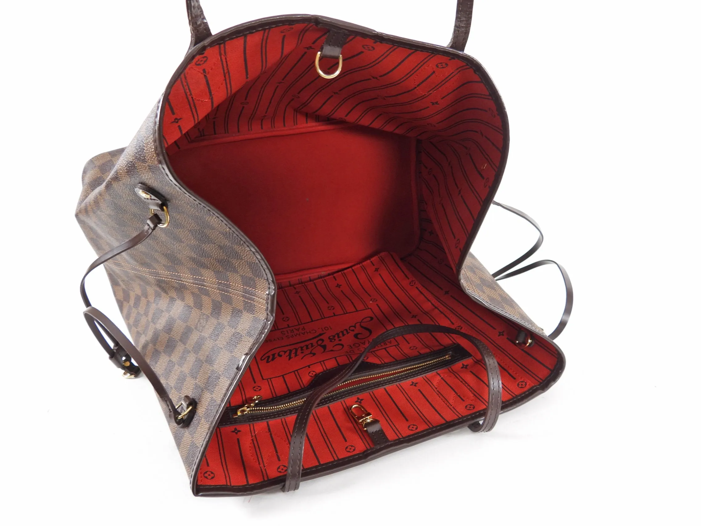 Louis Vuitton Damier Ebene Neverfull GM Tote Bag