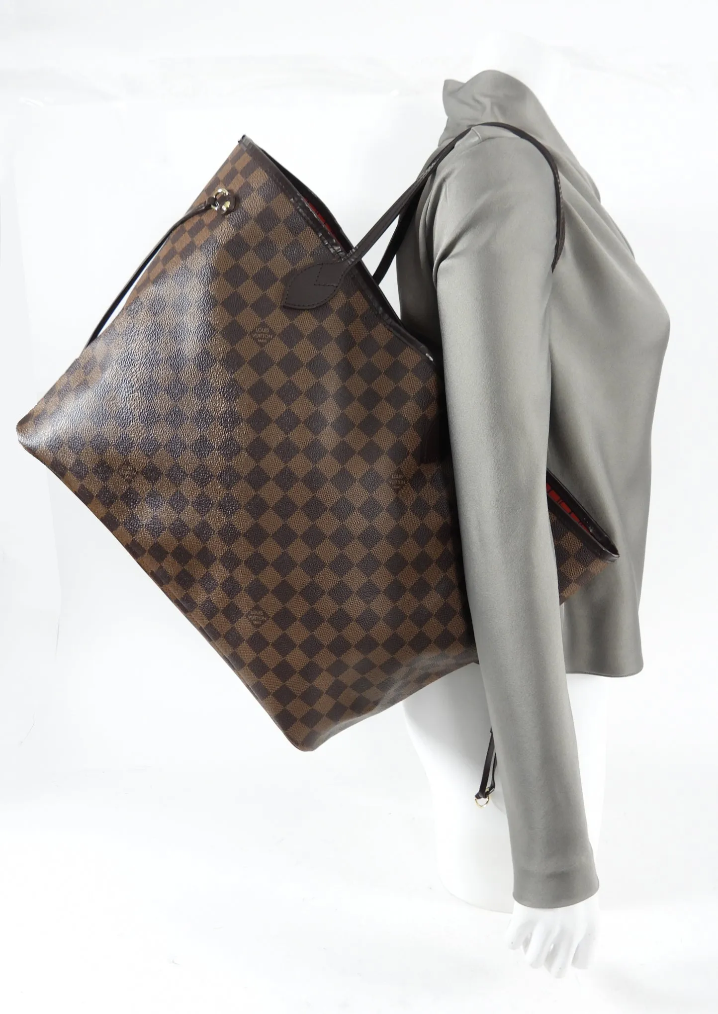 Louis Vuitton Damier Ebene Neverfull GM Tote Bag