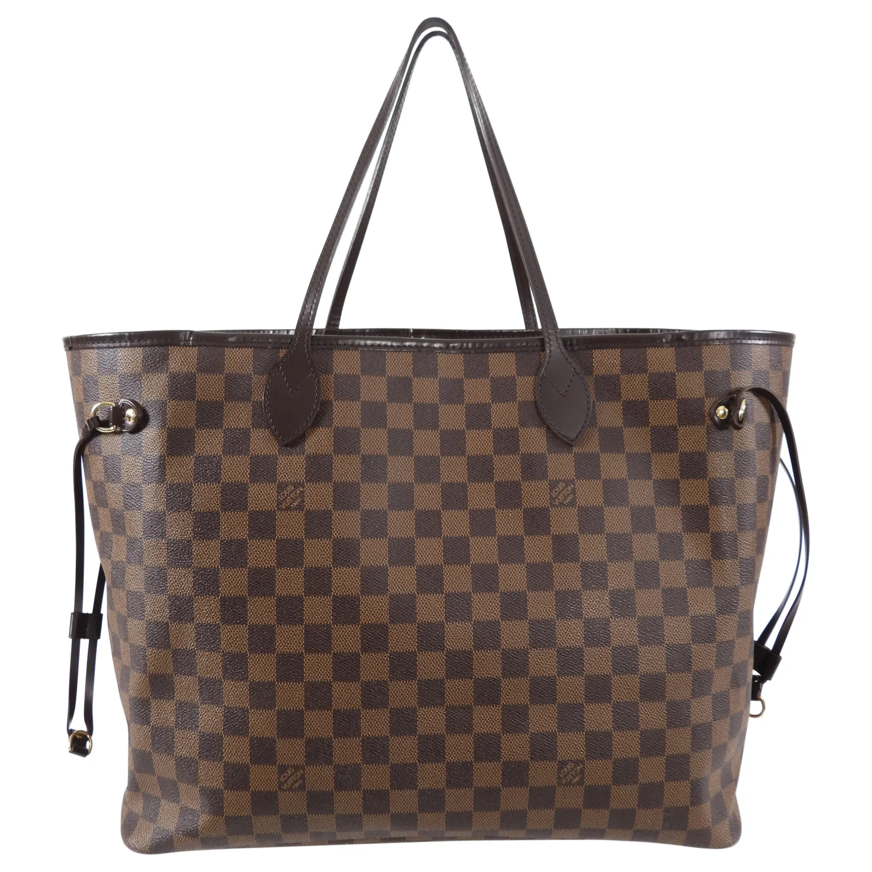 Louis Vuitton Damier Ebene Neverfull GM Tote Bag