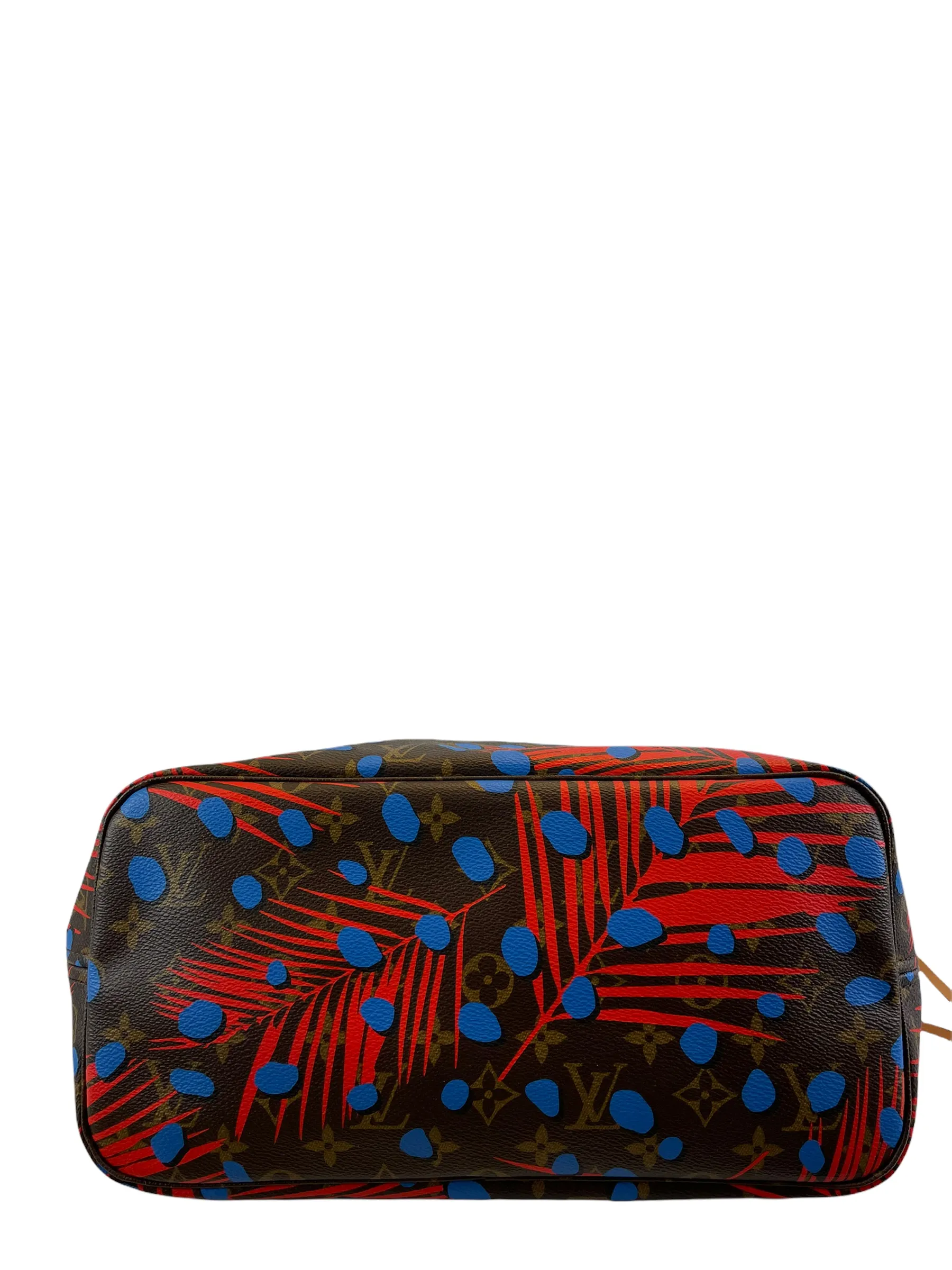 Louis Vuitton Limited Edition Palm Print Neverfull MM - Red Lining