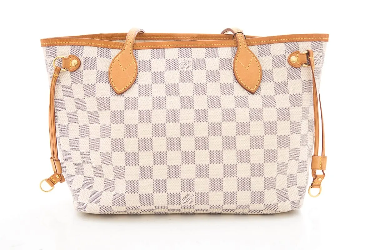 Louis Vuitton White Neverfull Damier Tote PM