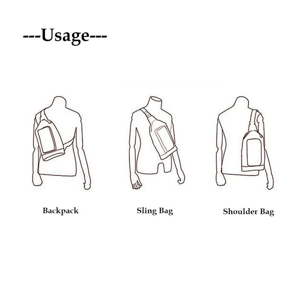Men's Chest Pack Vintage Canvas Sling Bag