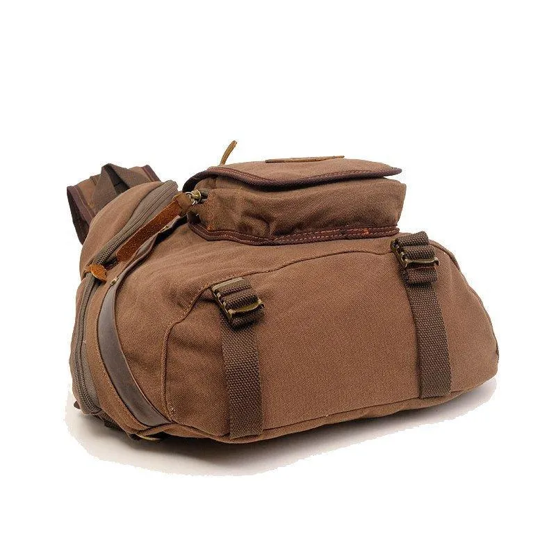 Men's Chest Pack Vintage Canvas Sling Bag