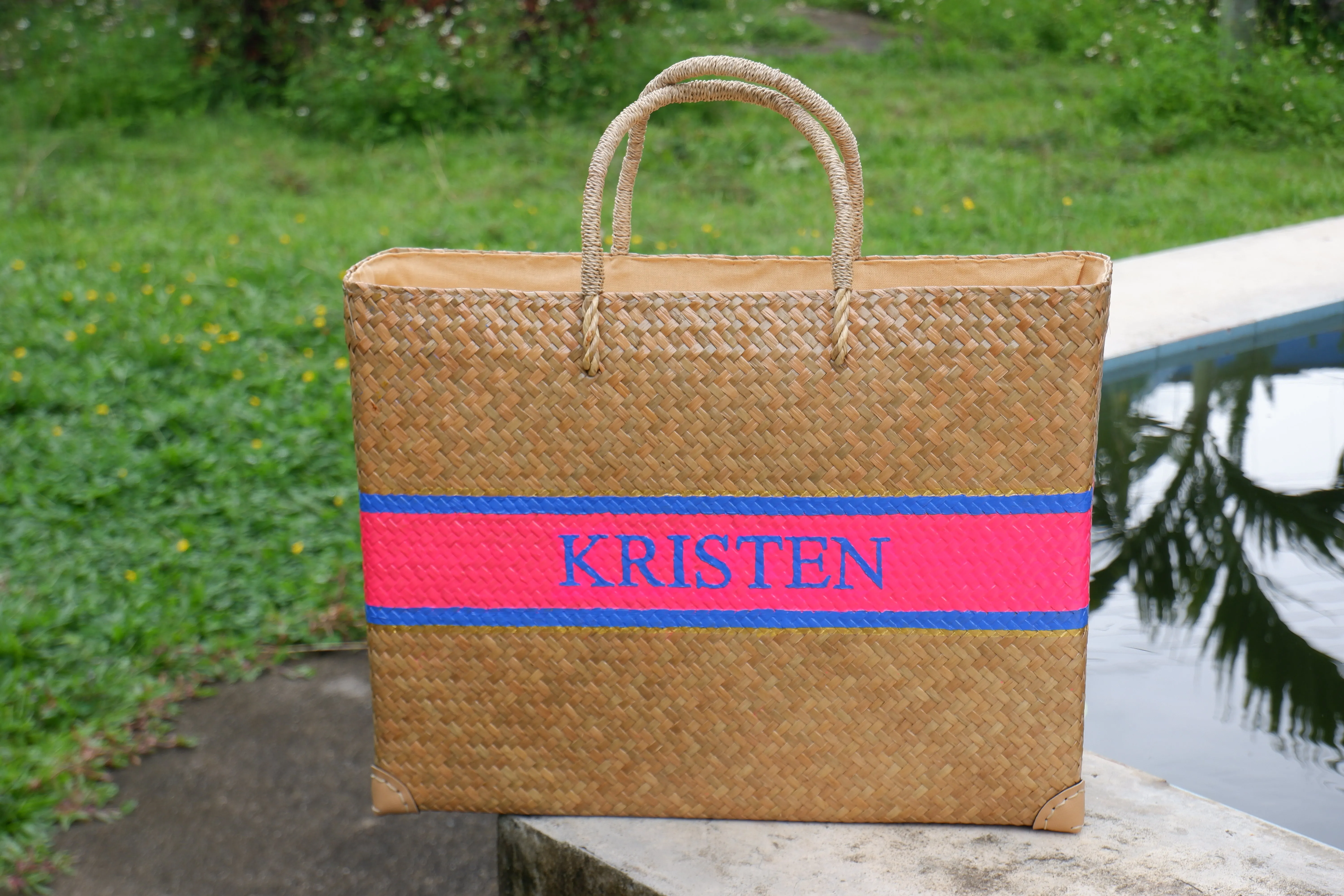 monogram straw bag, personalized gifts, straw beach tote, beach bag personalized