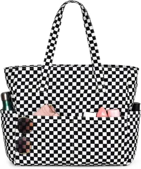 oscaurt Beach Bags for Women Large Waterproof Sandproof Beach Tote Swim Pool Bag with Zipper for Travel Vacation Essentials