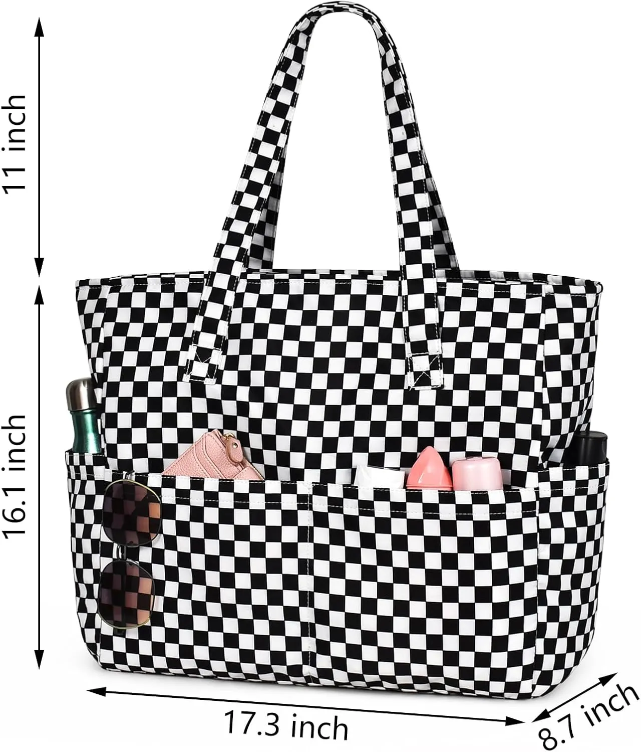 oscaurt Beach Bags for Women Large Waterproof Sandproof Beach Tote Swim Pool Bag with Zipper for Travel Vacation Essentials