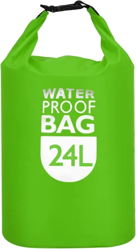 PATIKIL 24L Waterproof Dry Bag, Portable Dry Sack Roll Top Bag Lightweight Dry Storage Bag for Gym Kayaking Hiking Swimming Camping, Fruit Green