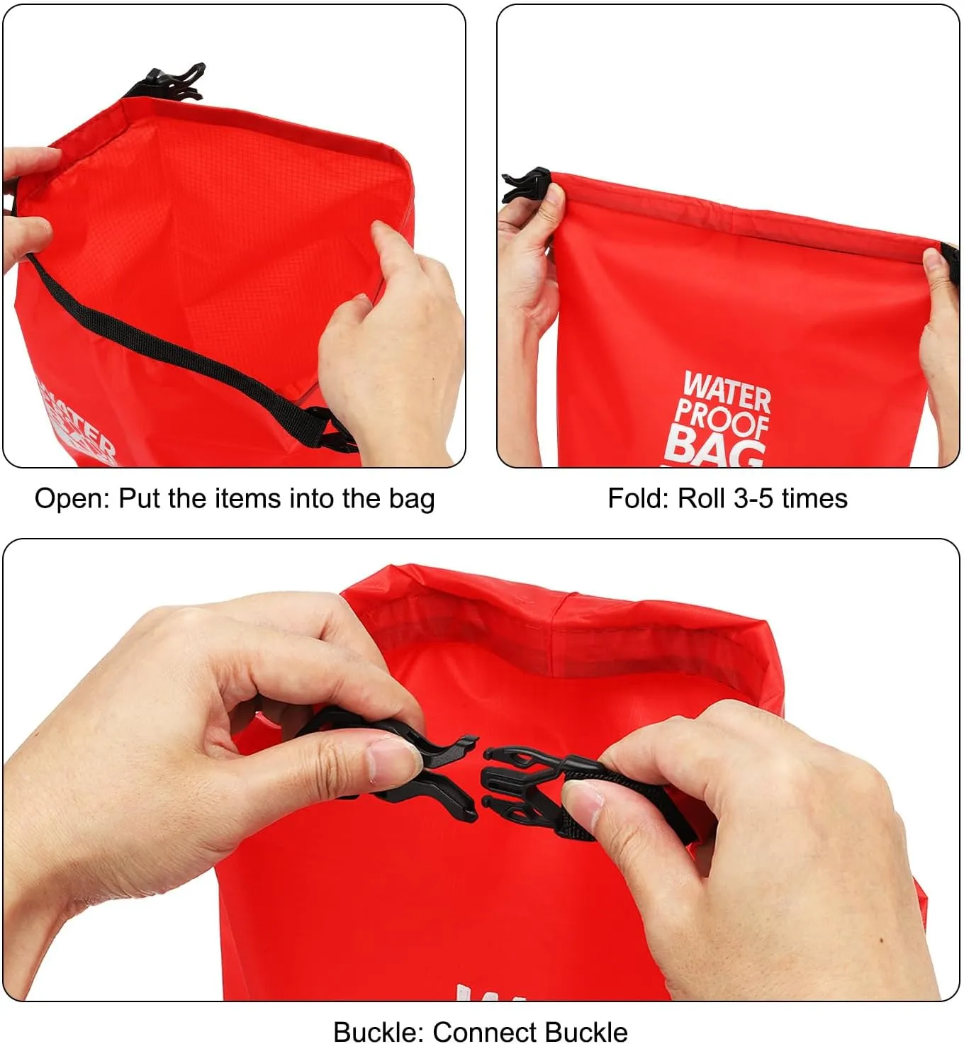 PATIKIL 24L Waterproof Dry Bag, Portable Dry Sack Roll Top Bag Lightweight Dry Storage Bag for Gym Kayaking Hiking Swimming Camping, Fruit Green