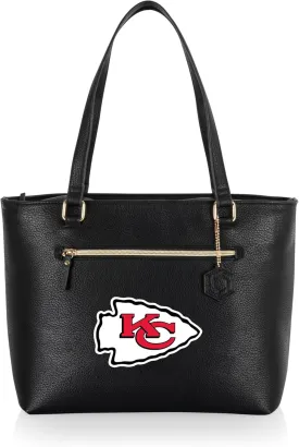 PICNIC TIME NFL Uptown Cooler Tote Bag, Insulated Purse Lunch Bag, Stylish Beach Bag Soft Cooler, (Black)