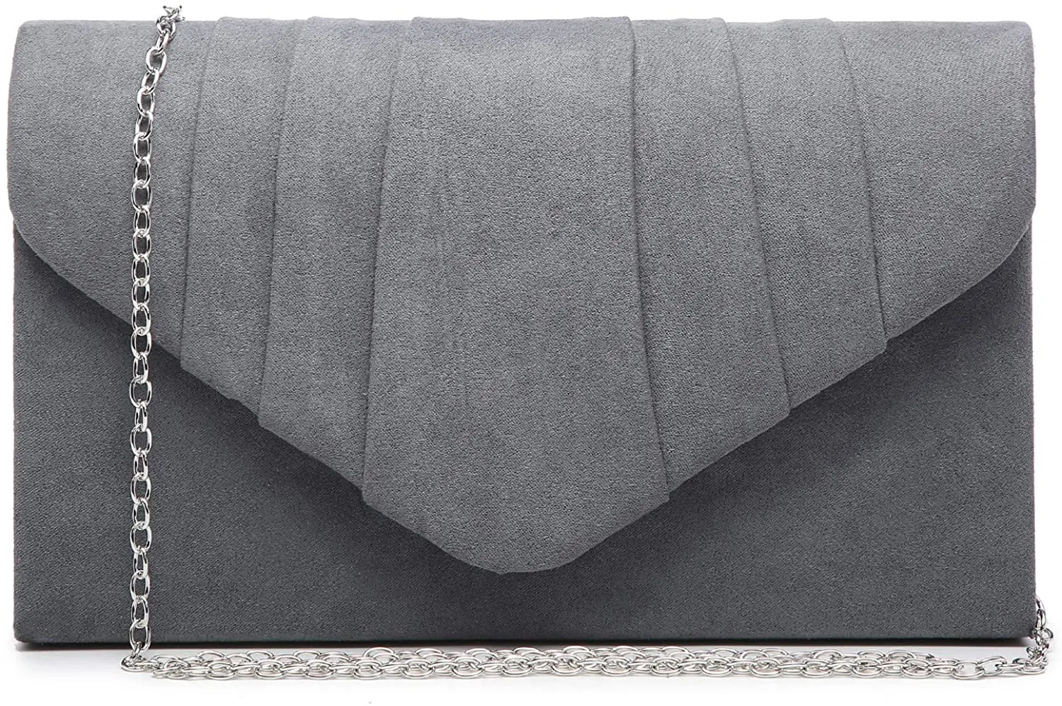 Pleated Camel Velvet Envelope Clutch Handbag Bridal Purse