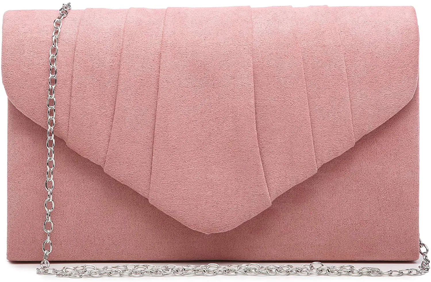 Pleated Camel Velvet Envelope Clutch Handbag Bridal Purse