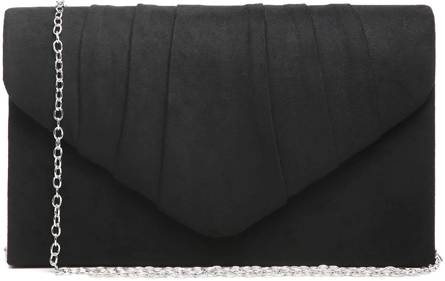 Pleated Camel Velvet Envelope Clutch Handbag Bridal Purse