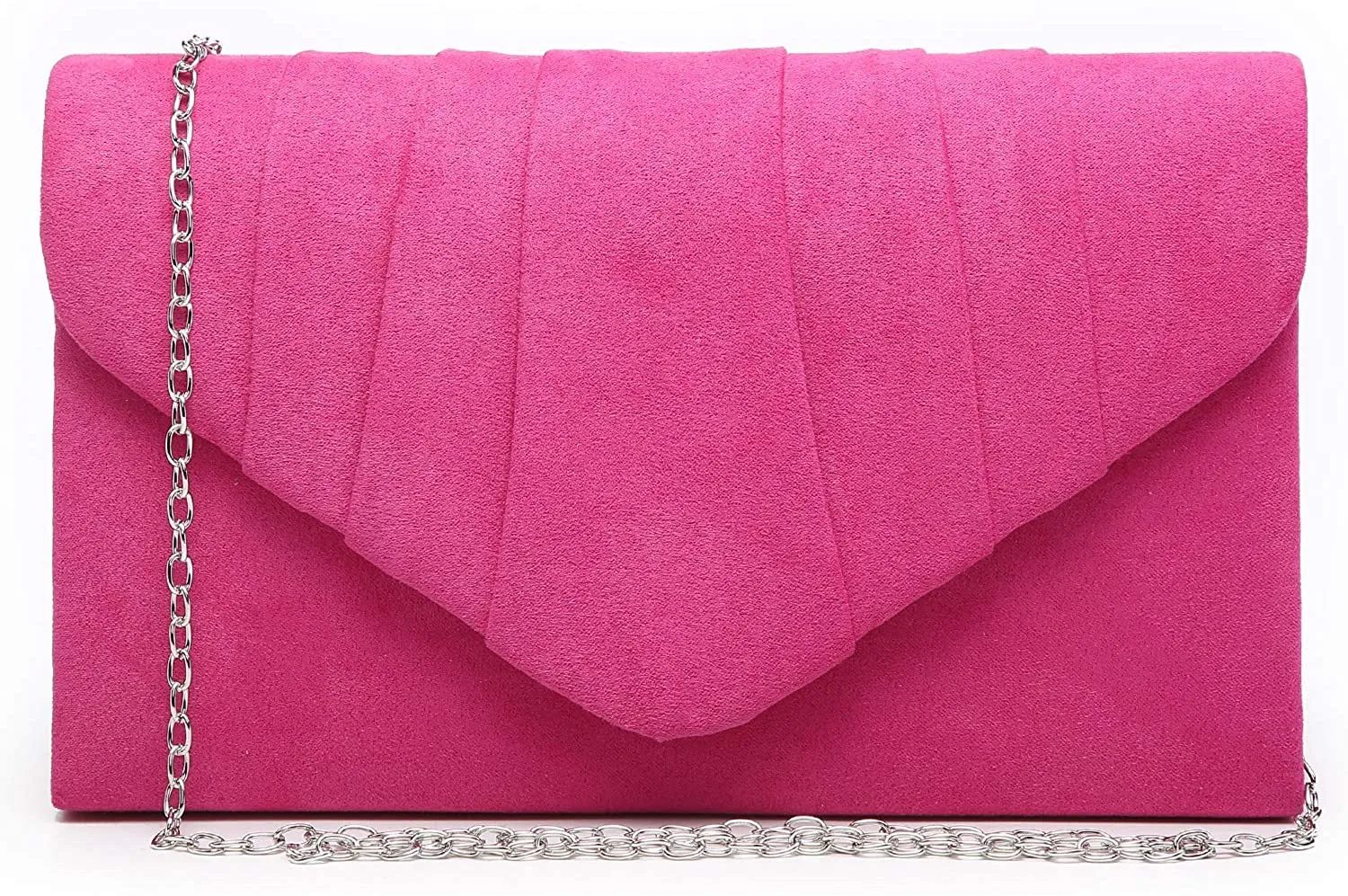 Pleated Camel Velvet Envelope Clutch Handbag Bridal Purse