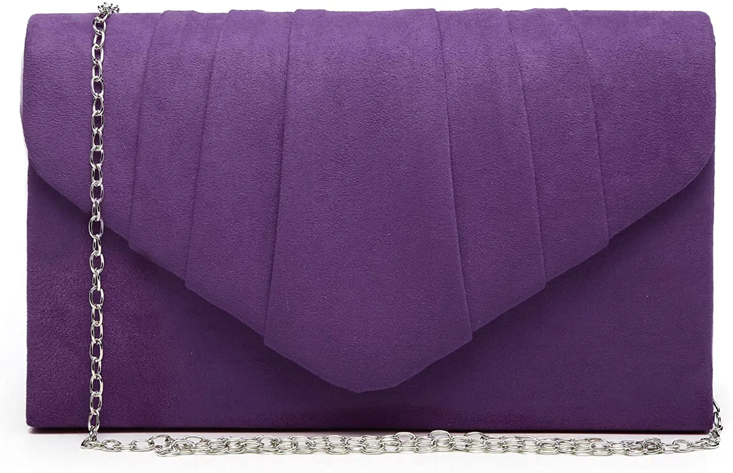 Pleated Camel Velvet Envelope Clutch Handbag Bridal Purse