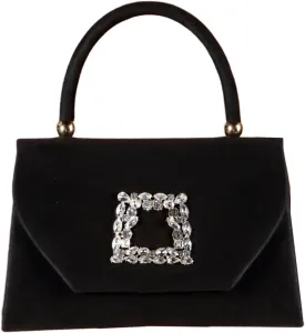 QWINEE Glitter Velvet Purse Sparkly Clutch Purse Handbag Evening Party Sparkle Mini Square Handbags