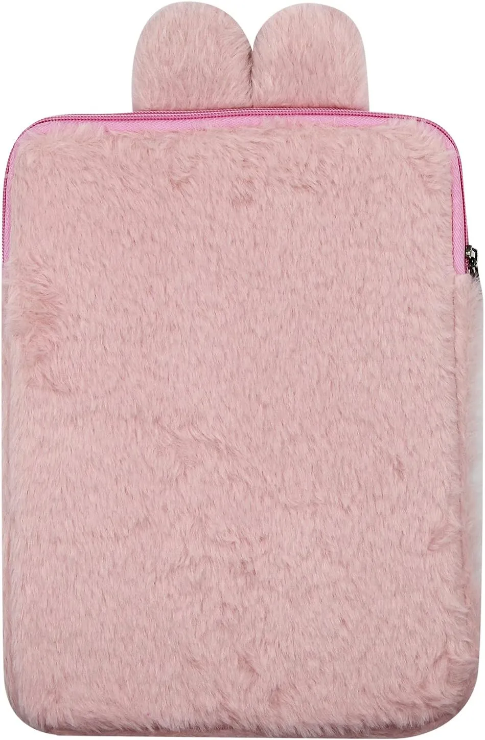 RARITYUS 9-11 Inch Plush Cute Rabbit Laptop Sleeve Bag iPad Protective Case Tablet Cover Notebook Storage Bag for Women Girls