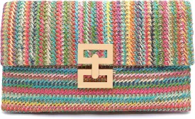 Rattan Clutch Purse for Women,Summer Straw Woven Beach Woven Bag Wicker Raffia Envelope Evening Clutch for Wedding