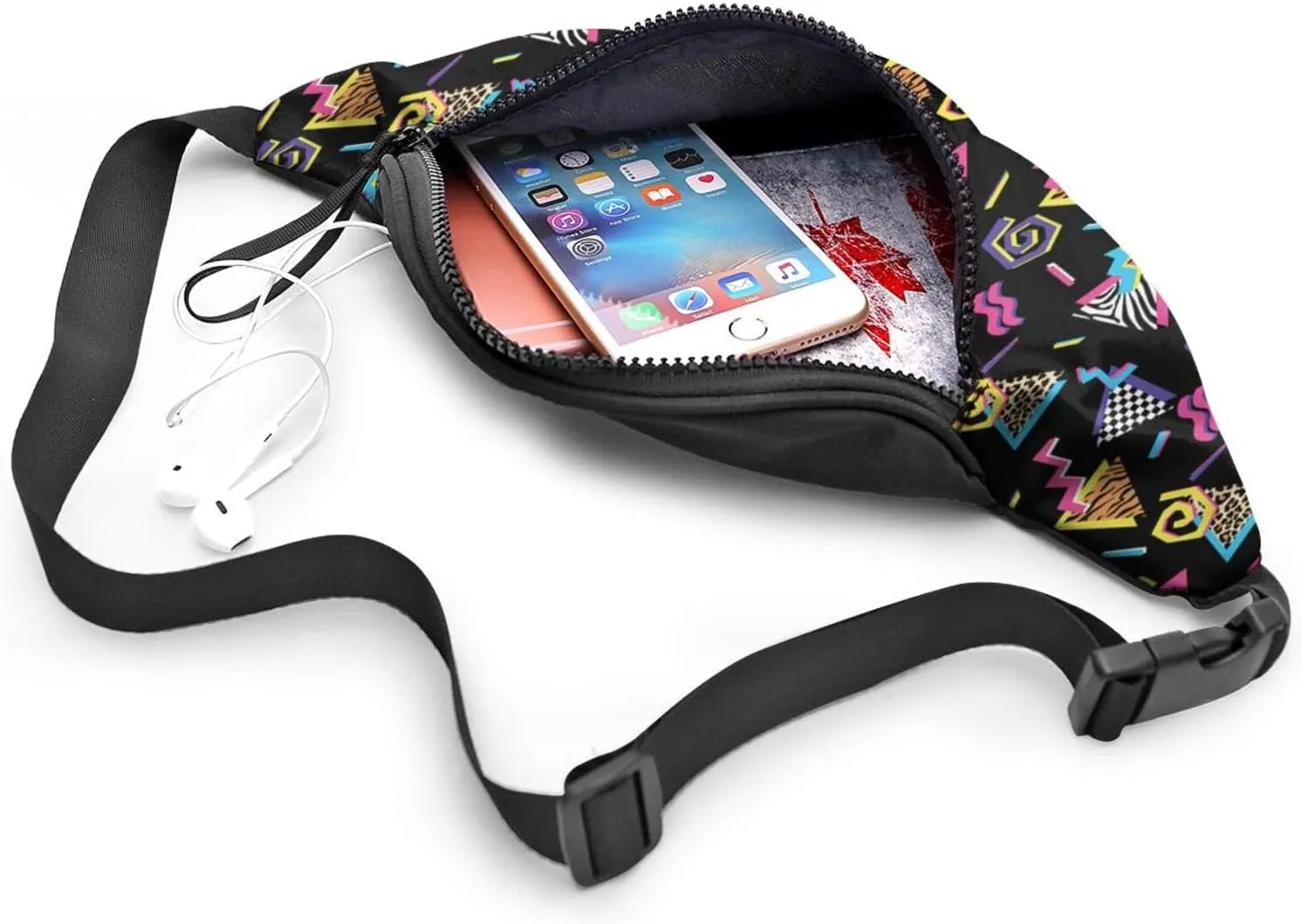 Retro 80S 90S Fanny Waist Bag Pack Casual Chest Bag Waist Packs Everywhere Belt Bag Sling Bag for Women Men