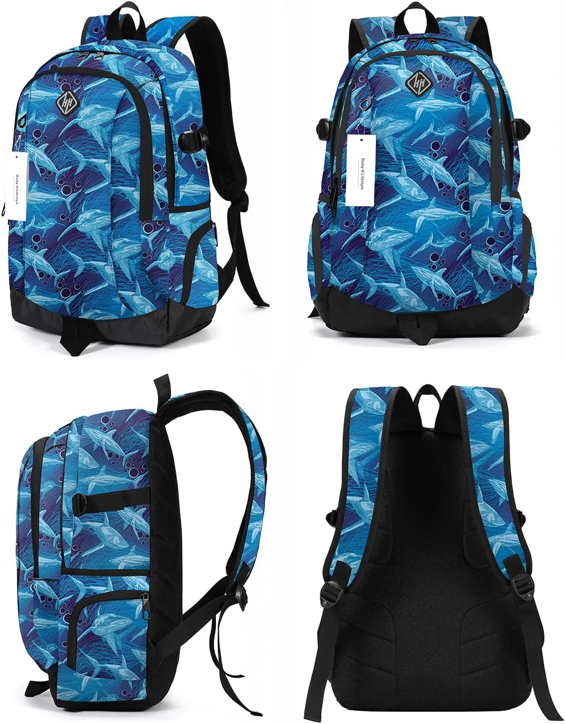 rickyh style School Backpack Travel Bag for Men & Women Lightweight College Back Pack with Laptop Compartmen