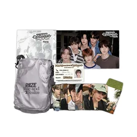 RIIZE - 1st Mini Album RIIZING : Epilogue Travel Bag Ver. - RIIZING SILVER Ver. Package Box   Travel Bag   Mini Photobook   Music NFC Card   Photocard   3 Extra Photocards