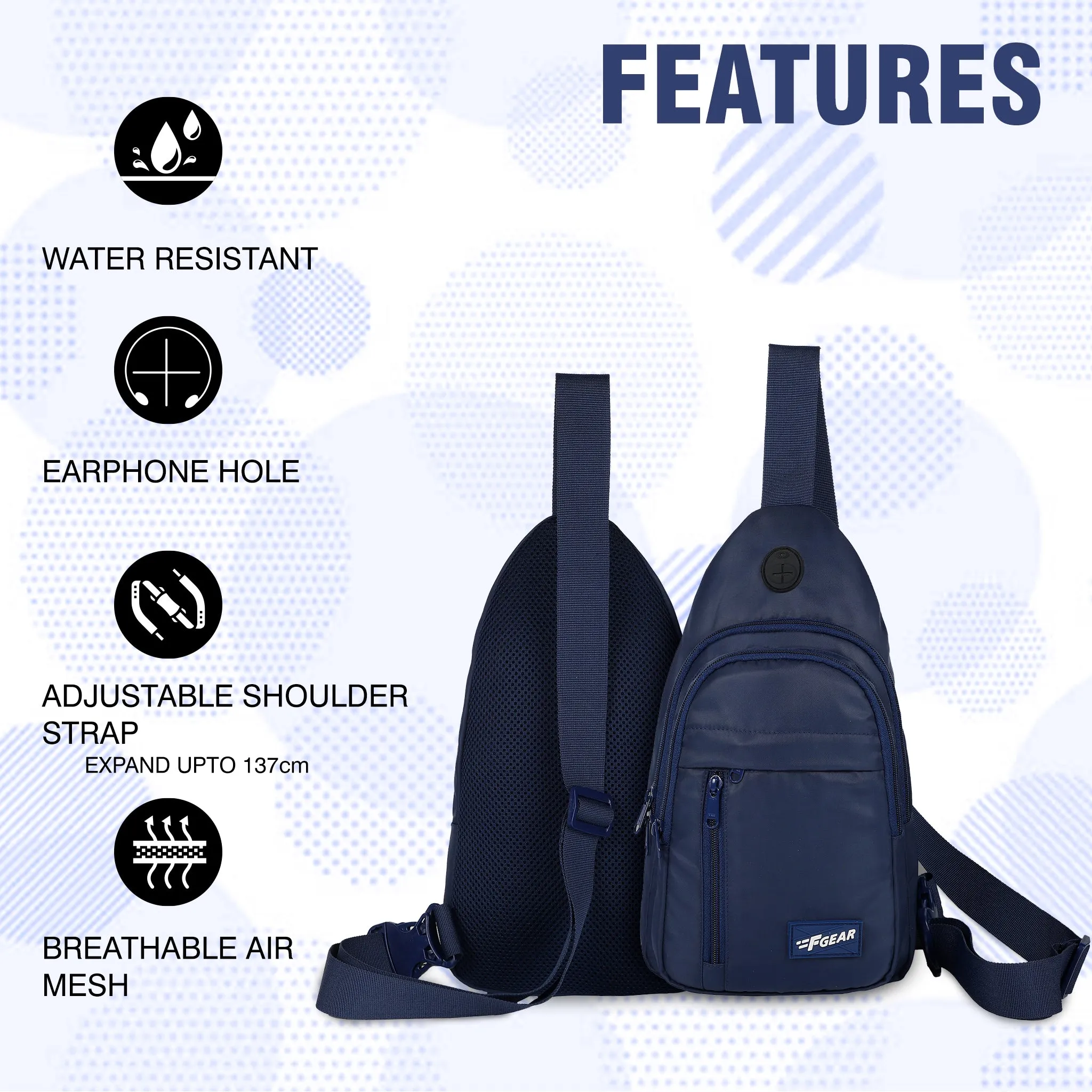 Sabai 6L Navy Blue Crossbody Bag