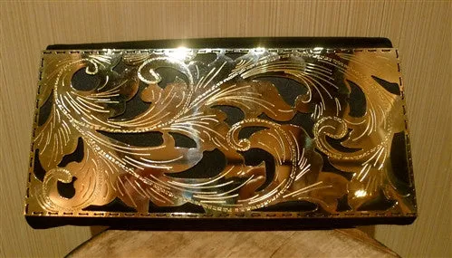 Shana of London Flat Floral Laser Cut Clutch