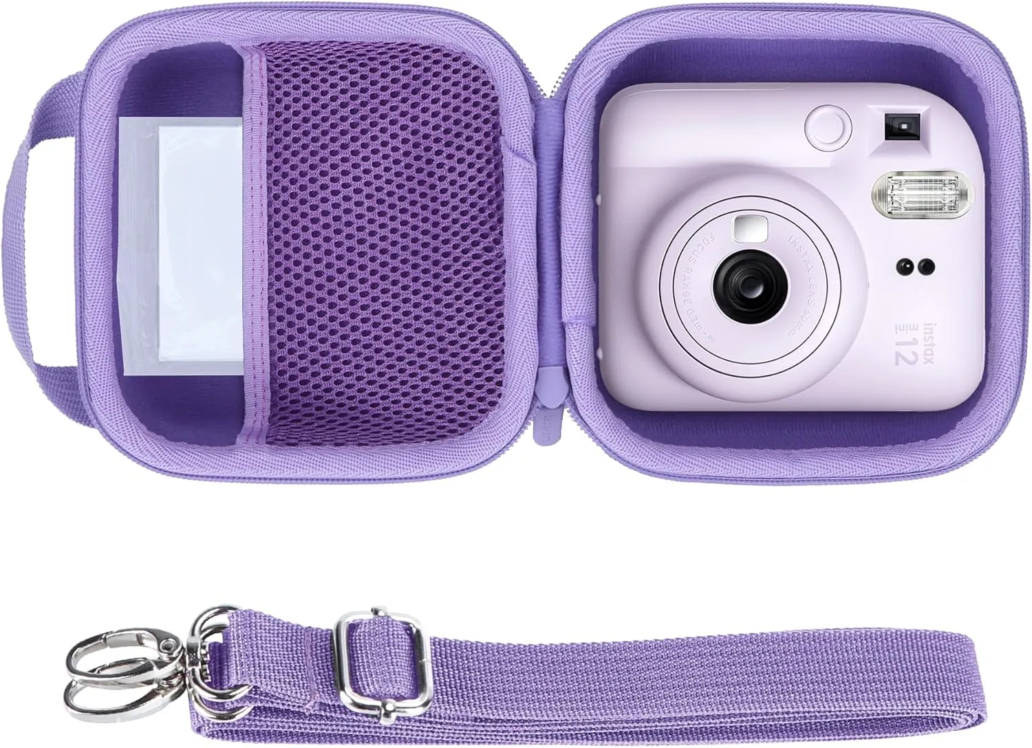 Storage Case Compatible with Fujifilm Instax Mini 12/11 Instant Camera (Lilac Purple Case)