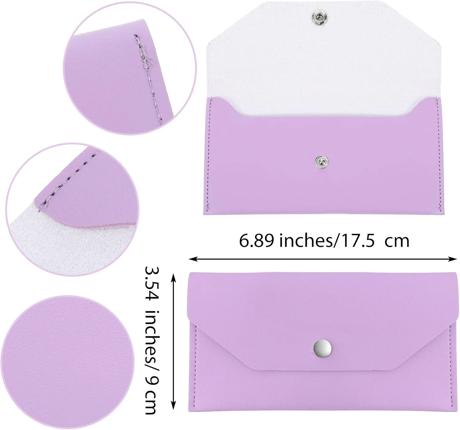 Teaaha Cash Wallet Genuine Leather Money Stuffing Wallets Organizer Reusable Budget Envelope Wallet Retro Clutch Wallets for Men Women Cash Check Billing, Minimalist Design (Mauve)