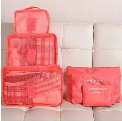 Travel Organiser Bags Set Clothes Storage Packing Cubes Pouches Luggage Suitcase