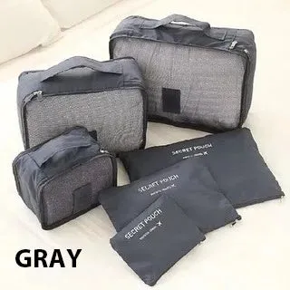 Travel Organiser Bags Set Clothes Storage Packing Cubes Pouches Luggage Suitcase