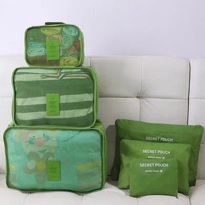 Travel Organiser Bags Set Clothes Storage Packing Cubes Pouches Luggage Suitcase