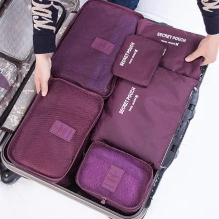 Travel Organiser Bags Set Clothes Storage Packing Cubes Pouches Luggage Suitcase