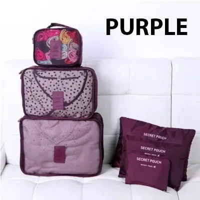Travel Organiser Bags Set Clothes Storage Packing Cubes Pouches Luggage Suitcase