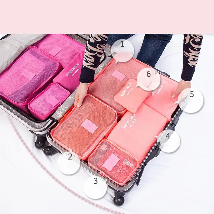 Travel Organiser Bags Set Clothes Storage Packing Cubes Pouches Luggage Suitcase