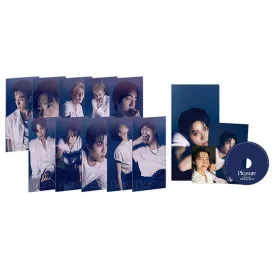 TREASURE - SPECIAL MINI ALBUM PLEASURE BLUE Ver. / Random Booklet   Postcard Selfie Photocards   Mini Poster   4 Extra Photocards