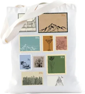 TSOTMO Book Mrech Tote Bag for Book Lovers Court Gift Library Shoulder Bag for Reader Bookish Gift