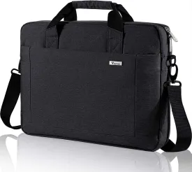 Voova Laptop Bag Case 15 15.6 16 Inch, Computer Sleeve Messenger Bag with Shoulder Strap Expandable Waterproof Business Briefcase for Men Women to Work Travel School, Fit 14-16 Inch Laptop, Black