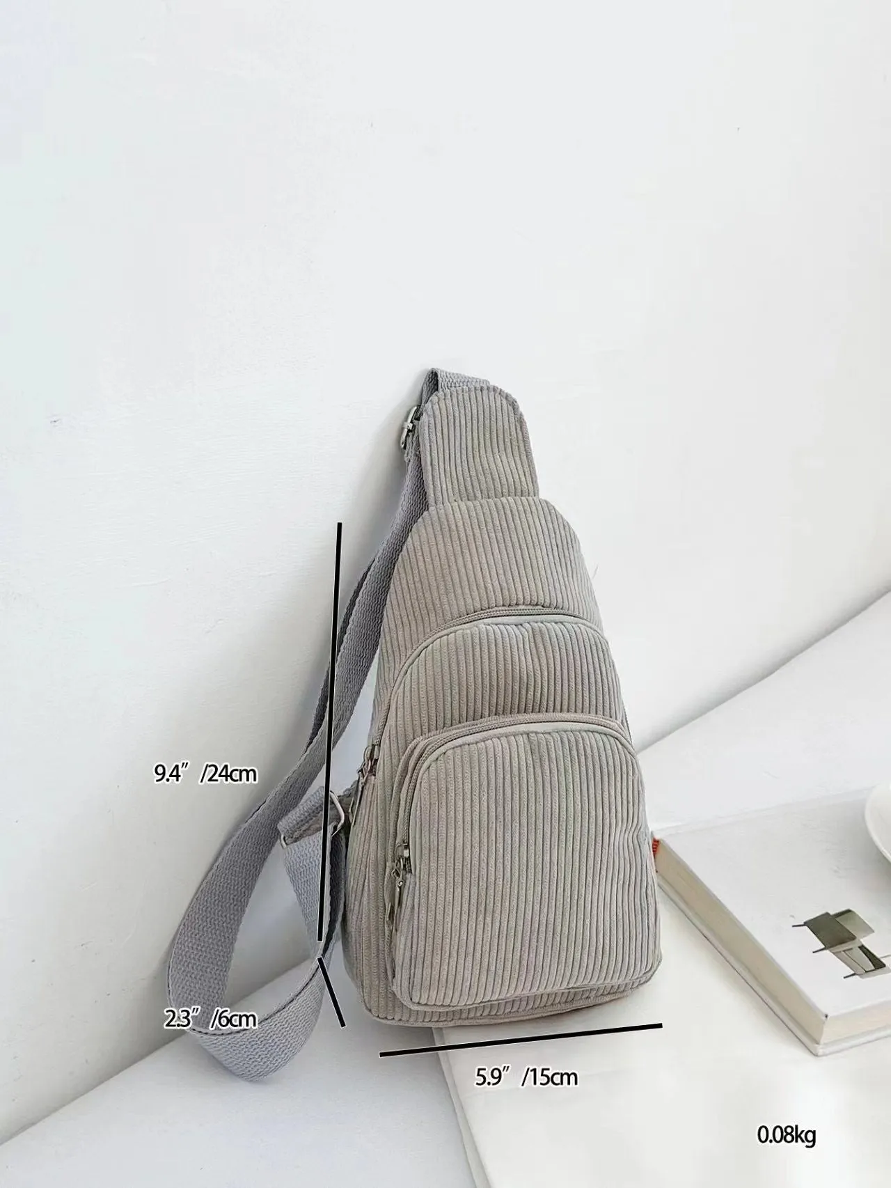 Wholesale Solid Color Chest Bag, Velvet Canvas Bag, Single Shoulder Crossbody Bag
