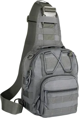 YAKEDA Tactical EDC Backpack Military Sling Backpack Shoulder Bag for Travel,Outdoor,Hiking, (Gray) 10.24 * 8.27 * 4.33 inches